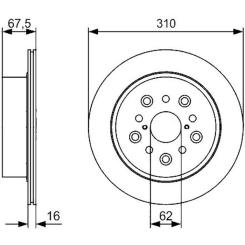Тормозной диск Bosch 0 986 479 R25 Фото 2