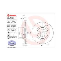 Тормозной диск Brembo 09.R104.11 Фото