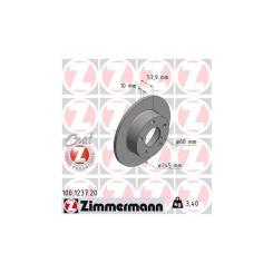 Тормозной диск ZIMMERMANN 100.1237.20 Фото