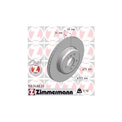 Тормозной диск ZIMMERMANN 150.3480.20 Фото