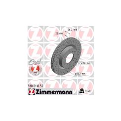 Тормозной диск ZIMMERMANN 380.2116.52 Фото