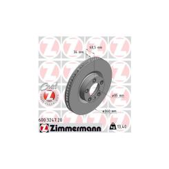 Тормозной диск ZIMMERMANN 600.3247.20 Фото