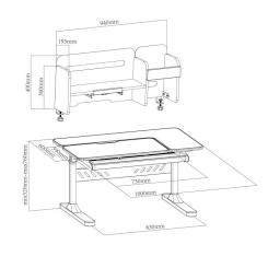 Парта Cubby Nerine grey Фото 9