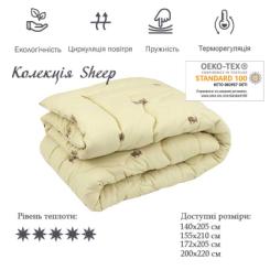 Одеяло Руно Шерстяное Sheep в микрофибре 155х210 см Фото 2