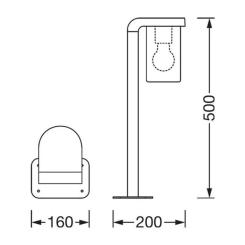 Светильник Osram ENDURA CLASSIC CASCADE 50CM E27 CLR DG Фото 7