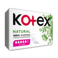 Гигиенические прокладки Kotex Natural Super 7 шт. Фото 1