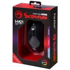 Мышка Marvo M421 Multi-LED USB Black Фото 8