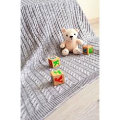 Плед Прованс Soft косы Серый 140x180 см Фото