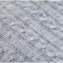 Плед Прованс Soft косы Серый 140x180 см Фото 1