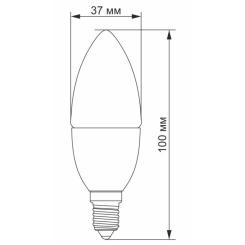 Лампочка TITANUM Filament C37 4W E14 4100K Фото 2