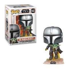Фигурка для геймеров Funko Pop Мандалорец, летящий с малышом Фото 1
