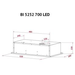Вытяжка кухонная Perfelli BI 5252 WH 700 LED Фото 10