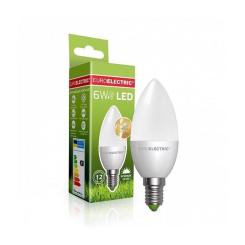Лампочка EUROELECTRIC LED CL 6W E14 4000K 220V Фото 1