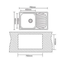 Мойка кухонная Interline VEGA sateen Фото 8