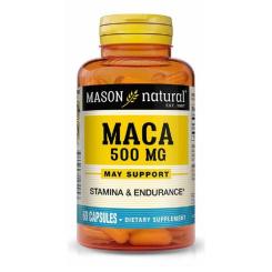 Травы Mason Natural Мака 500мг, Maca, 60 капсул Фото