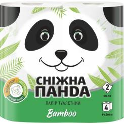 Туалетная бумага Сніжна Панда Bamboo 2 слоя 4 рулона Фото