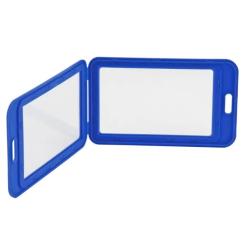 Бейдж Axent вертикальный, PP, 50х85мм, синий Фото 1