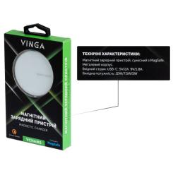 Зарядное устройство Vinga Magnetic Wireless Charger 10W MagSafe Фото 2