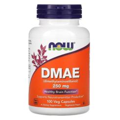 Аминокислота Now Foods DMAE (диметиламиноэтанол) 250мг, 100 вегетарианск Фото