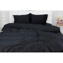 Простынь MirSon Сатин Premium 0055 Black Pearl 180х220 см Фото 1