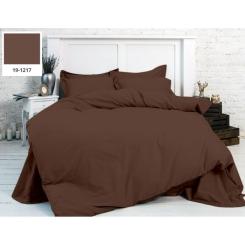Простынь MirSon Бязь Premium 19-1217 Chocolate Perla 220х240 см Фото