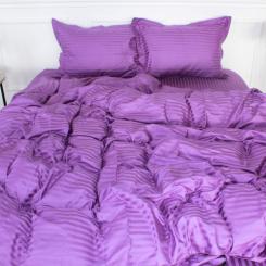 Постельное белье MirSon Satin Stripe 30-0009 Purple 110х140 детский Фото