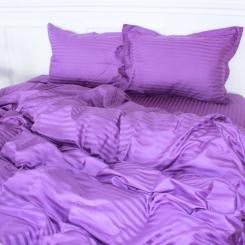 Постельное белье MirSon Satin Stripe 30-0009 Purple 110х140 детский Фото 1