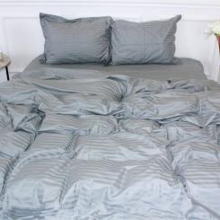 Постельное белье MirSon SatinStripe 30-0010LightGray 160х220 Полуторный Ев Фото