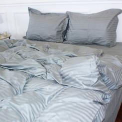 Постельное белье MirSon SatinStripe 30-0010LightGray 160х220 Полуторный Ев Фото 1
