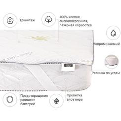 Наматрасник MirSon №1003 Alberto Eco Aloe Vera 90х200 см Фото 1