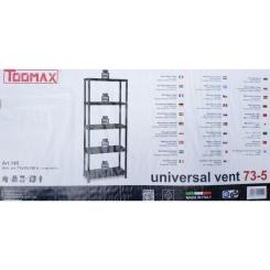 Стеллаж Toomax 5 полок cm. 71x35x180h black Фото 4