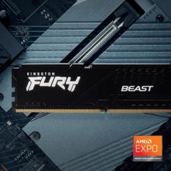 Модуль памяти для компьютера Kingston Fury (ex.HyperX) DDR5 32GB (2x16GB) 5600 MHz Beast AM5 Black Фото 6