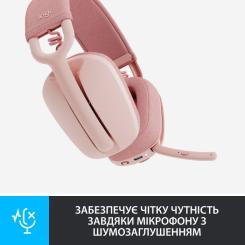 Наушники Logitech Zone Vibe 100 Wireless Rose Фото 2