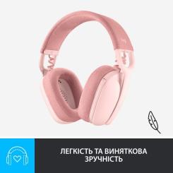 Наушники Logitech Zone Vibe 100 Wireless Rose Фото 6