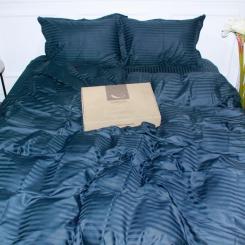 Постельное белье MirSon Satin 30-0021DarkBlue 160х220 Сімейний Фото 1