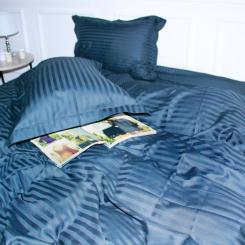Постельное белье MirSon Satin 30-0021DarkBlue 160х220 Сімейний Фото 2