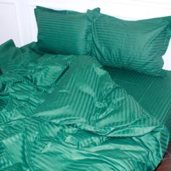 Постельное белье MirSon SatinStripe 30-0017Green 200х220 Євро Фото 1