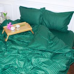 Постельное белье MirSon SatinStripe 30-0017Green 200х220 Євро Фото 2