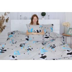 Постельное белье MirSon Бязь 17-0504 Panda is gray Дитячий Фото 2