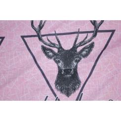 Постельное белье MirSon Бязь 17-0516 Noble deers pink Сімейний Фото 4