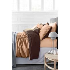 Постельное белье MirSon Сатин Premium Cappuccino 0165+0211 143х210 Фото