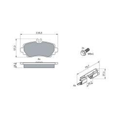 Тормозные колодки Bosch 0 986 424 469 Фото