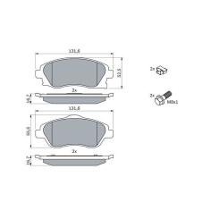 Тормозные колодки Bosch 0 986 424 527 Фото 1