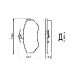 Тормозные колодки Bosch 0 986 494 021 Фото