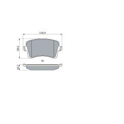 Тормозные колодки Bosch 0 986 494 254 Фото 4