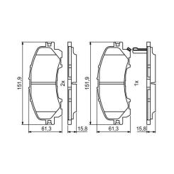 Тормозные колодки Bosch 0986494821 Фото 2