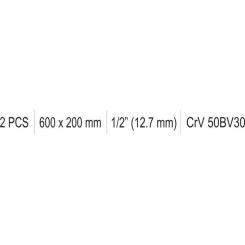 Ключ Yato вороток YT-12445 L-подібний, 600x200мм Фото 1