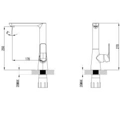 Смеситель Corso BRACCIANO CF-4B236C (9617100) Фото 4