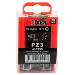 Набор бит Ultra PZ3x25мм 1/4" 25шт S2 Фото 5