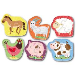 Пазл DoDo 2-3-4 елементи Домашні тварини Фото 1